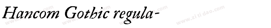 Hancom Gothic regula字体转换